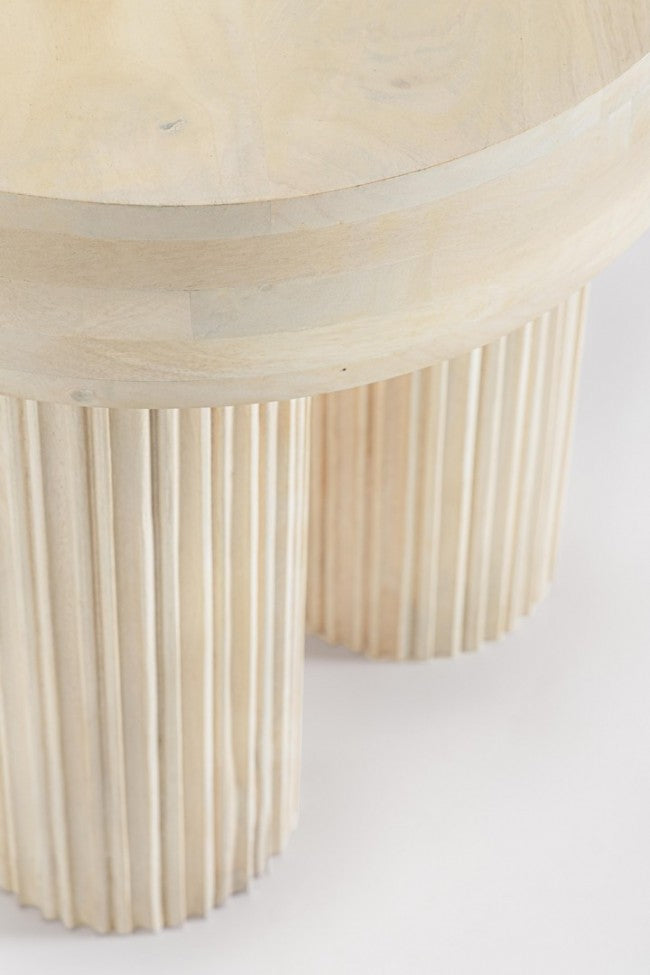 Tavolino Legno Marrone Rustico da Interno 45 cm - JASPER Colore: Naturale