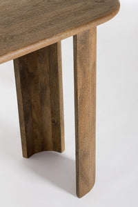 Consolle Ovale Legno Naturale Moderna da Interno - BRANCH Colore: Marrone