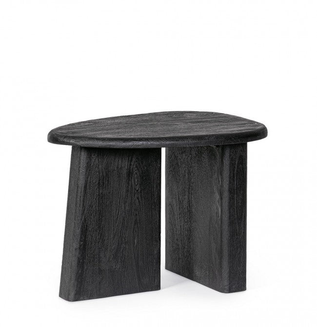Tavolino Legno Marrone Rustico da Interno - ENIGMA Colore: Nero