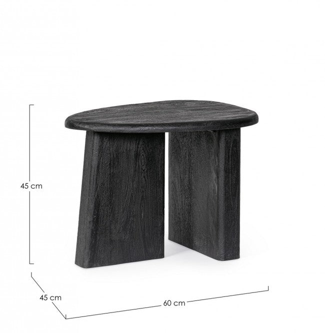 Tavolino Legno Marrone Rustico da Interno - ENIGMA Colore: Nero