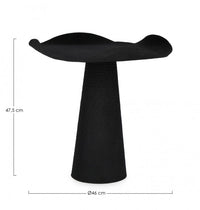 Tavolino Metallo Beige Moderno da Interno - HONY Dimensione: D46, Colore: Nero