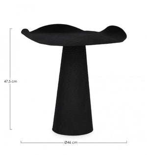 Tavolino Metallo Beige Moderno da Interno - HONY Dimensione: D46, Colore: Nero