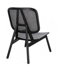 Poltrona in Teak Nero Moderna da Interno - ELOISE Colore: Nero