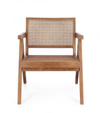 Poltrona Teak Nero Stile Moderno da Interno - ELOISE Colore: Marrone