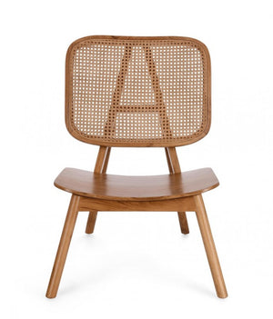 Poltrona in Teak Nero Moderna da Interno - ELOISE Colore: Marrone