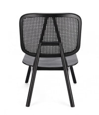 Poltrona in Teak Nero Moderna da Interno - ELOISE Colore: Nero