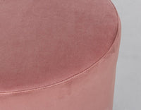 Pouf in Velluto Grigio Moderno da Interno - CLARK Colore: Rosa