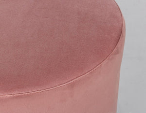Pouf in Velluto Grigio Moderno da Interno - CLARK Colore: Rosa