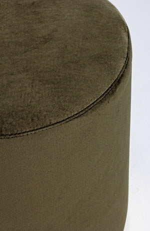 Pouf in Velluto Grigio Moderno da Interno - CLARK Colore: Verde
