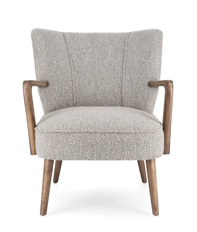 Poltrona Tessuto Grigio Moderna da Interno - ZARA Colore: Grigio