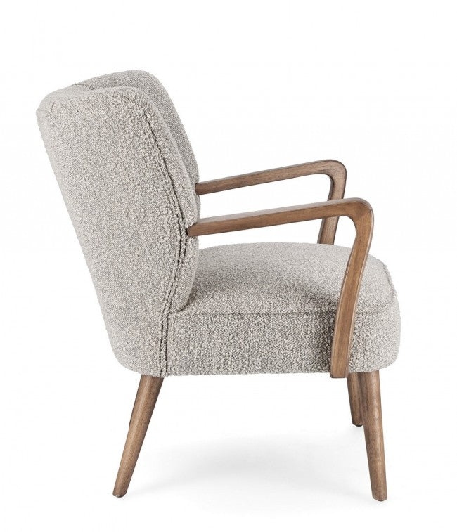 Poltrona Tessuto Grigio Moderna da Interno - ZARA Colore: Grigio