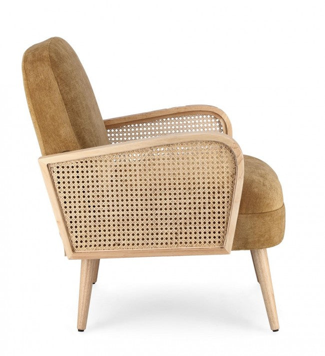 Poltrona Tessuto Marrone Scandinavo da Interno - DELILAH Colore: Marrone