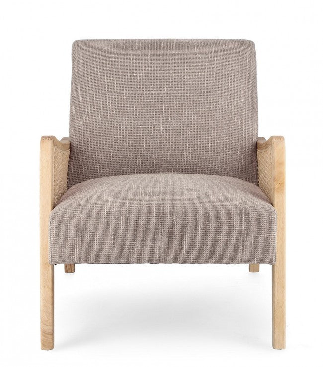 Poltrona Tessuto Grigio Stile Scandinavo da Interno - ZOE Colore: Grigio