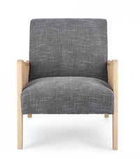Poltrona Tessuto Grigio Stile Scandinavo da Interno - ZOE Colore: Grigio