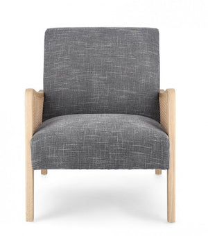 Poltrona Tessuto Grigio Stile Scandinavo da Interno - ZOE Colore: Grigio