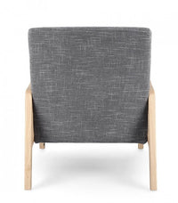 Poltrona Tessuto Grigio Stile Scandinavo da Interno - ZOE Colore: Grigio