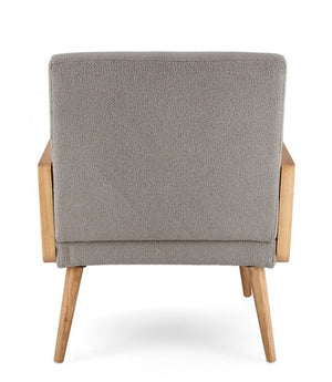 Poltrona Tessuto Grigio Scuro Scandinavo da Interno - RENEE Colore: Grigio scuro