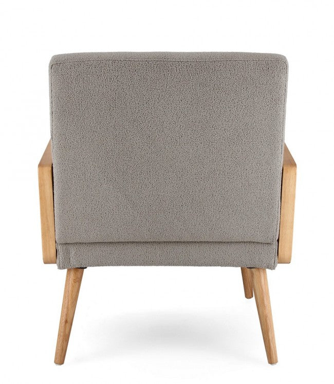 Poltrona Tessuto Grigio Scuro Scandinavo da Interno - RENEE Colore: Grigio scuro