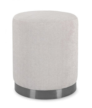 Pouf Tessuto Verde Moderno da Interno - LEE Colore: Grigio