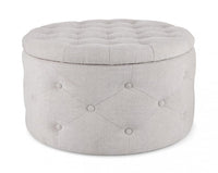 Pouf Contenitore in Tessuto Grigio Moderno da Interno - LEE Colore: Grigio