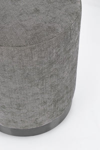 Pouf Tessuto Verde Moderno da Interno - LEE Colore: Grigio