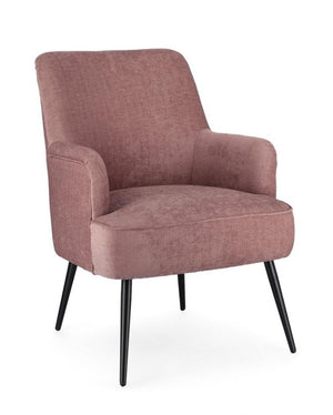 Poltrona Tessuto Marrone Moderno da Interno - CALEB Colore: Rosa