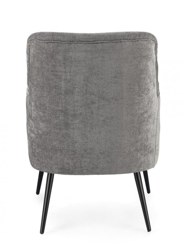 Poltrona Tessuto Marrone Moderno da Interno - CALEB Colore: Grigio