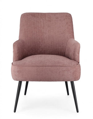 Poltrona Tessuto Marrone Moderno da Interno - CALEB Colore: Rosa