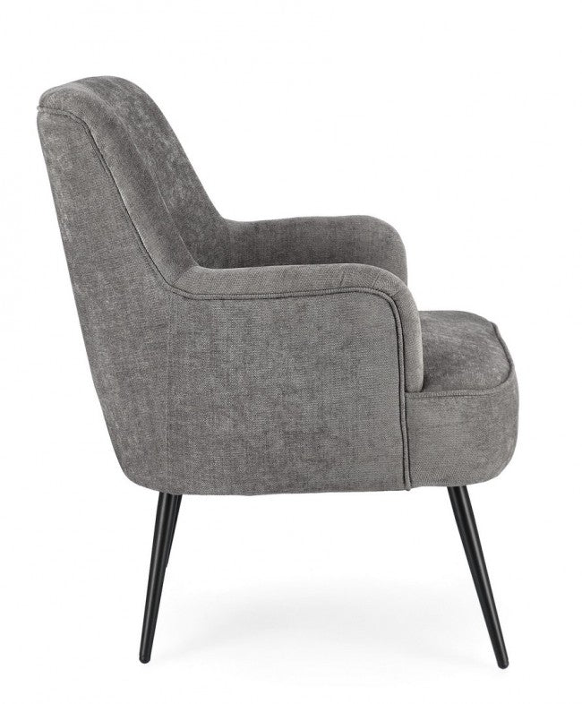 Poltrona Tessuto Marrone Moderno da Interno - CALEB Colore: Grigio