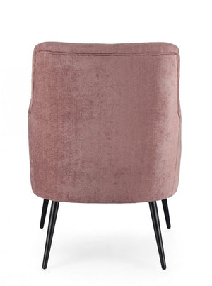 Poltrona Tessuto Marrone Moderno da Interno - CALEB Colore: Rosa