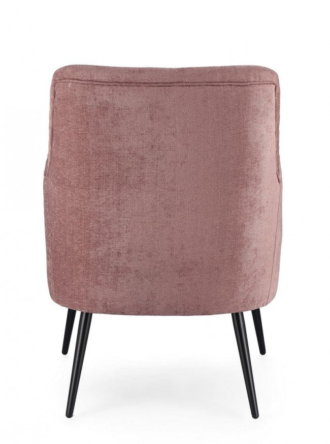Poltrona Tessuto Marrone Moderno da Interno - CALEB Colore: Rosa