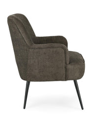 Poltrona Tessuto Marrone Moderno da Interno - CALEB Colore: Multicolore