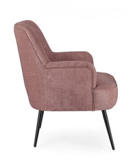 Poltrona Tessuto Marrone Moderno da Interno - CALEB Colore: Rosa