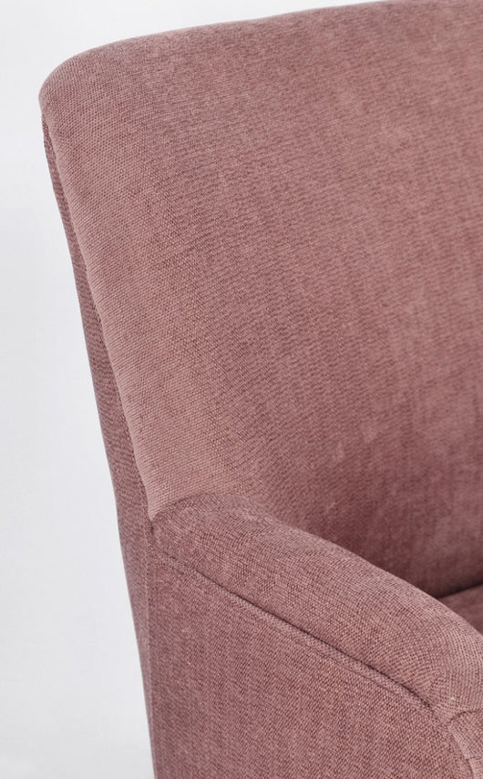 Poltrona Tessuto Marrone Moderno da Interno - CALEB Colore: Rosa