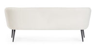 Divano Bouclé Bianco Moderno da Interno - AVERY Colore: Bianco, Dimensione: 3 posti