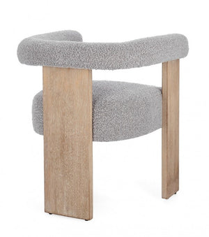 Sedia Design in Bouclé Grigio Moderno da Interno - GORDON Colore: Grigio