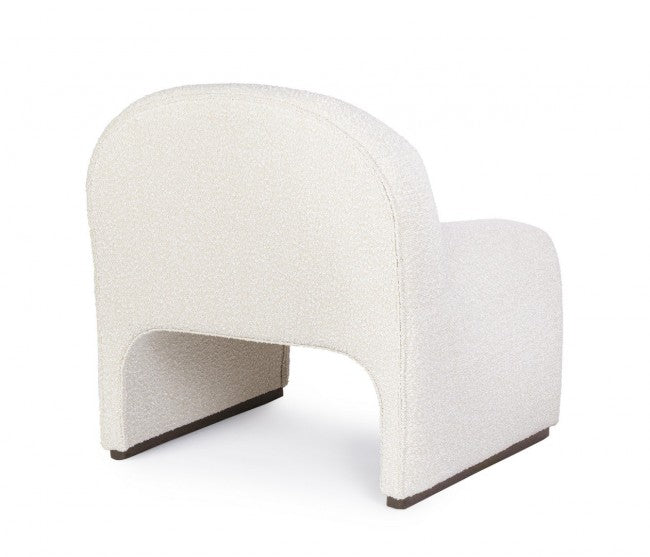 Poltrona Bouclè Grigio Moderna da Interni - RENATA Colore: Marrone