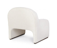 Poltrona Bouclè Grigio Moderna da Interni - RENATA Colore: Marrone