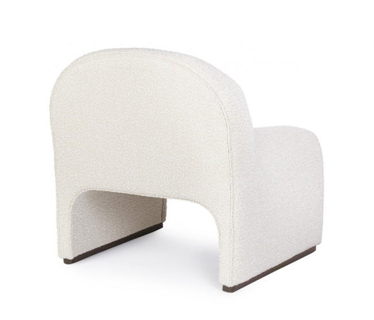 Poltrona Bouclè Grigio Moderna da Interni - RENATA Colore: Marrone