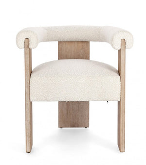 Sedia Design in Bouclé Grigio Moderno da Interno - GORDON Colore: Marrone