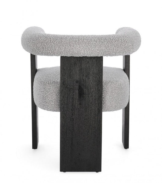 Sedia Design in Bouclé Grigio Moderno da Interno - GORDON Colore: Nero
