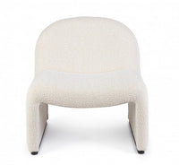 Poltrona Bouclè Grigio Moderna da Interni - RENATA Colore: Marrone