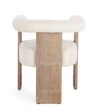 Sedia Design in Bouclé Grigio Moderno da Interno - GORDON Colore: Marrone