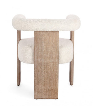 Sedia Design in Bouclé Grigio Moderno da Interno - GORDON Colore: Marrone