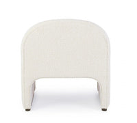 Poltrona Bouclè Grigio Moderna da Interni - RENATA Colore: Marrone