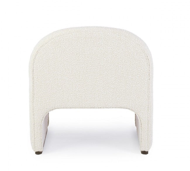 Poltrona Bouclè Grigio Moderna da Interni - RENATA Colore: Marrone