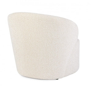 Poltrona Bouclé Bianco Moderno da Interno - RENATA Colore: Marrone