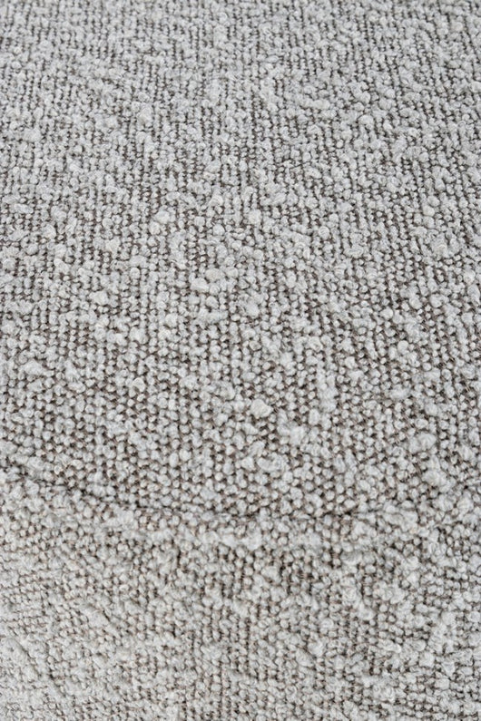 Pouf in Bouclé Grigio Moderno da Interno - WALKER Colore: Grigio