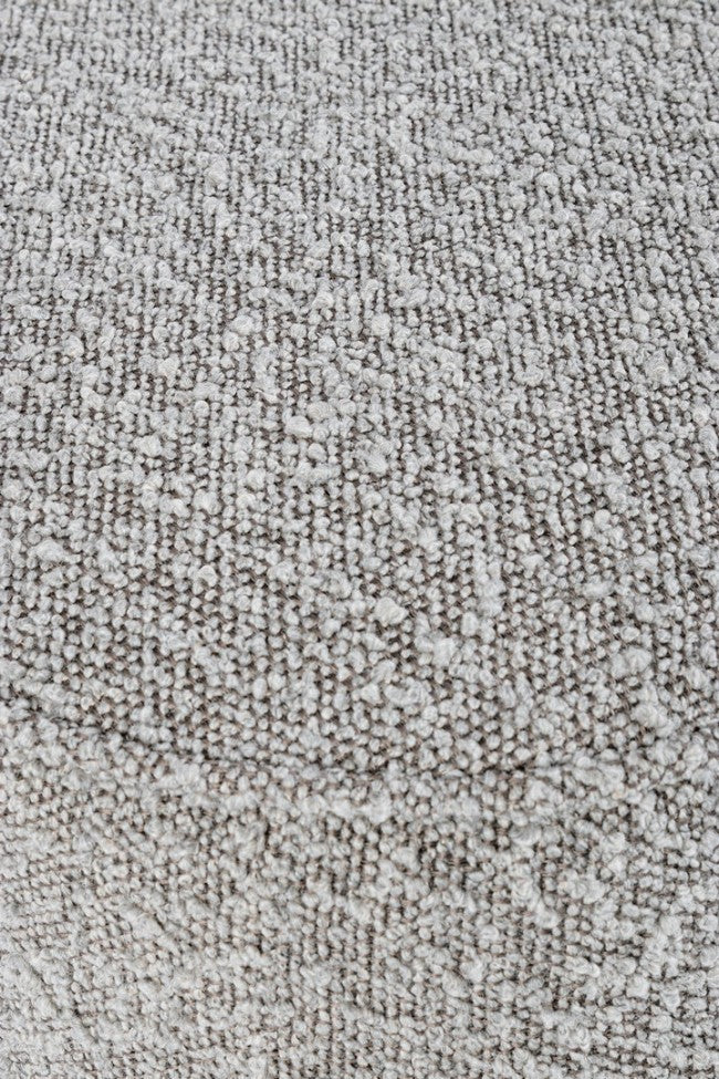 Pouf in Bouclé Grigio Moderno da Interno - WALKER Colore: Grigio