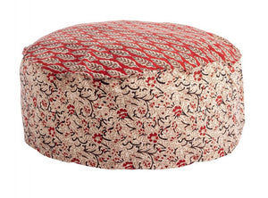 Pouf Cotone Rosso Boho da Interno - ELEGANCE